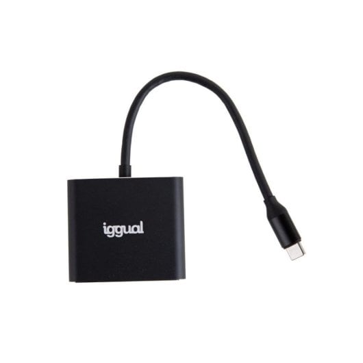 Hub iggual 3 Ports USB 3.2 Gen 1 Type-C 100 W 4K HDMI Aluminium