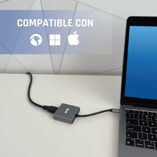 Hub iggual 3 ports USB 3.2 Gen 1 Type-C modèle 3 en 1 HDMI 100 W