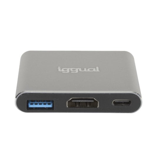 Hub iggual 3 ports USB 3.2 Gen 1 Type-C modèle 3 en 1 HDMI 100 W