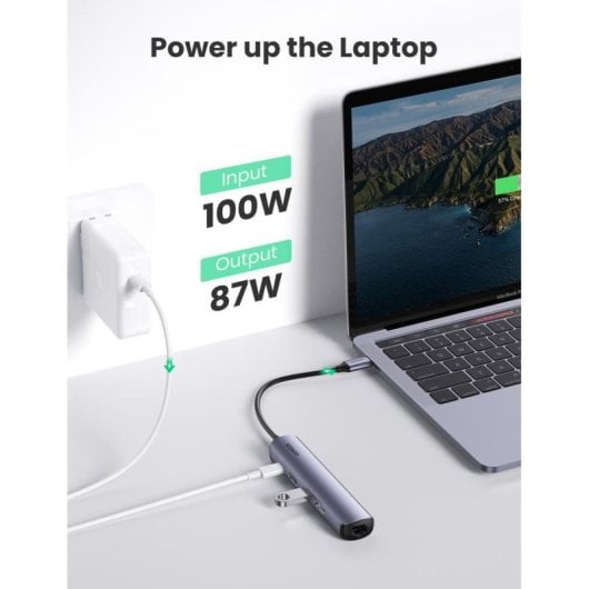 Dockingstation Ugreen 10919 USB-C Aluminium 100W 2x USB-A 1x HDMI Gigabit Ethernet