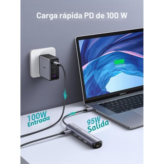 Replicator Ugreen 10919 USB-C 100W Aluminium Gigabit Ethernet HDMI