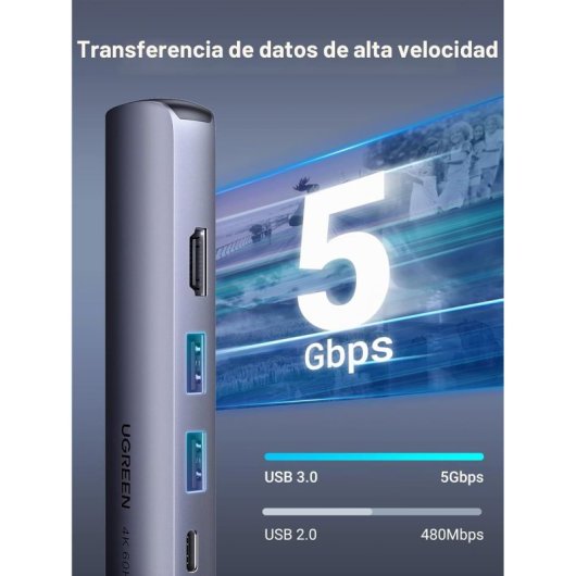 Replicator Ugreen 10919 USB-C 100W Aluminium Gigabit Ethernet HDMI