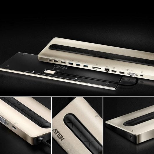 Dockingstation Aten UH3237 USB-C 13 Anschlüsse 4K HDMI VGA Ethernet