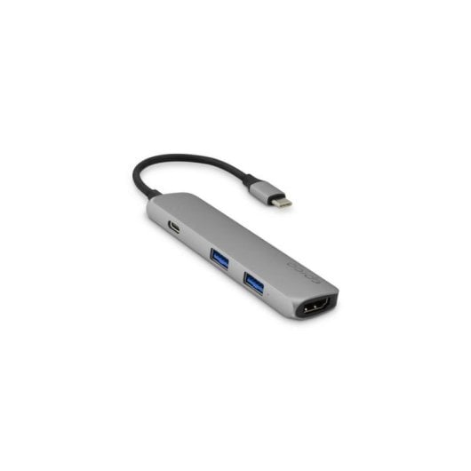 Laptop-Dockingstation Epico 9915111900012 USB-C 3.2 Gen1 60W HDMI SD Grau Schwarz