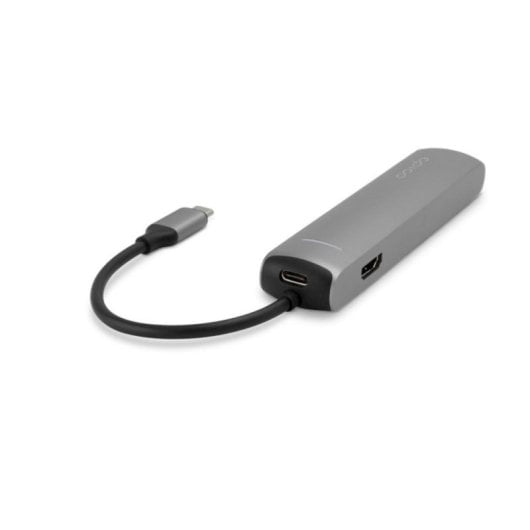 Base portátil Epico 9915112100019 USB-C 4K Ultra HD Ethernet HDMI Plata Negro