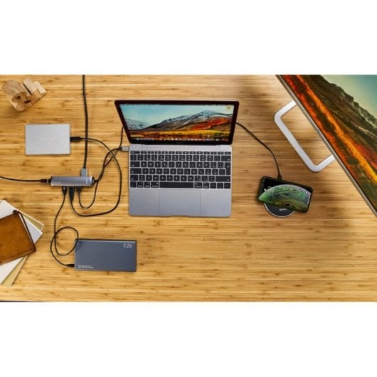 Base portátil Epico 9915112100019 USB-C 4K Ultra HD Ethernet HDMI Plata Negro