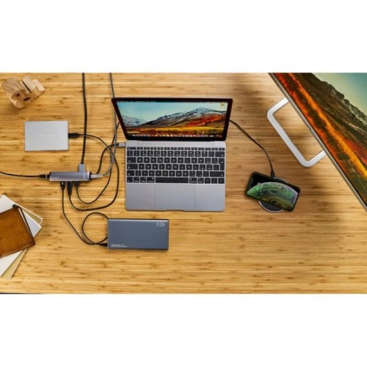 Base portátil Epico 9915112100019 USB-C 4K Ultra HD Ethernet HDMI Plata Negro