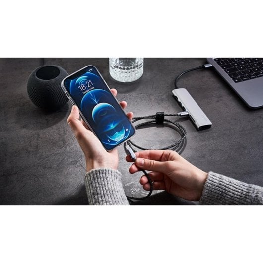 Hub USB-C Epico 9915112100040 60W HDMI 4K SD RJ45 Leitor Cartões Cinzento