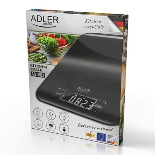 Balança de cozinha Adler AD 3183B preta
