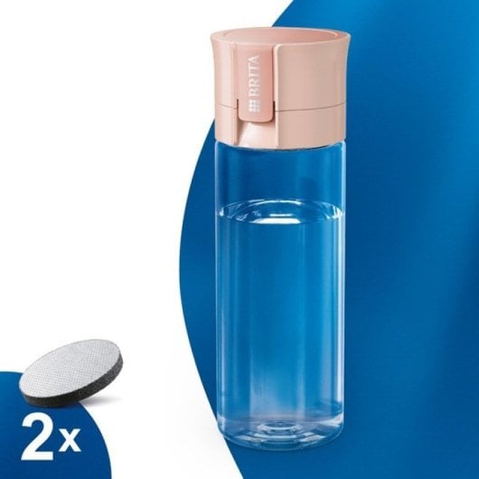 Gourde filtrante Brita Vital 0,6 L, couleur pêche pastel