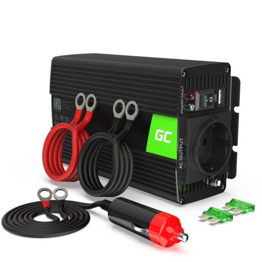 Adaptador De Corriente/inversor Green Cell Inv03de Para Coche/interior, 500 W, Color Negro