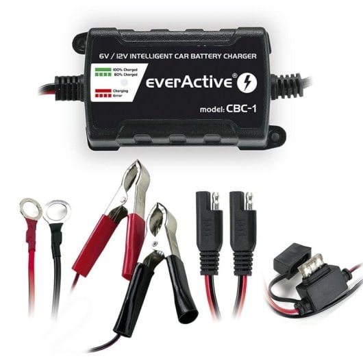 Carregador de bateria automóvel Everactive CBC1 6V/12V