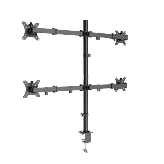 Gembird MA-D4-01 Verstellbarer Tischmontagearm für 4 Bildschirme (Drehung, Neigung, Schwenkung), 13"-32", bis zu 10 kg pro Bildschirm