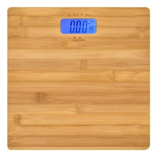 Badezimmerwaage Jata HBAS1489 Bamboo LCD 180 kg 100 g automatische Einschaltung