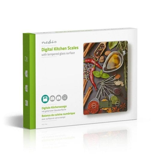 Balança de cozinha Nedis KASC113VA eletrónica 5 kg vidro superfície tátil
