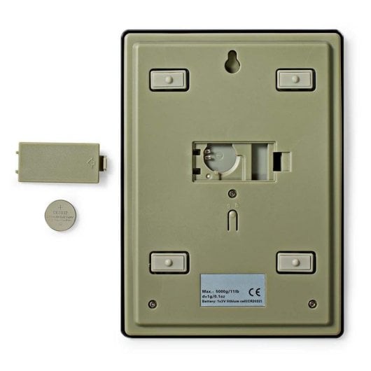 Balança de Cozinha Nedis KASC620BK Vidro Temperado LCD 5 kg Preta