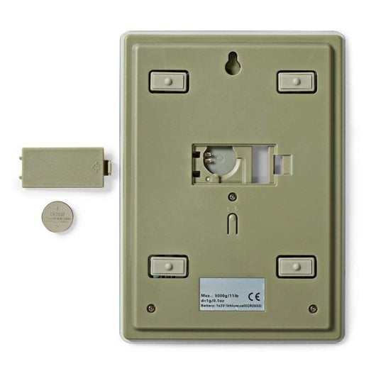 Balança de Cozinha Nedis KASC620WT Vidro Temperado 5 kg Precisão 1 g Branca