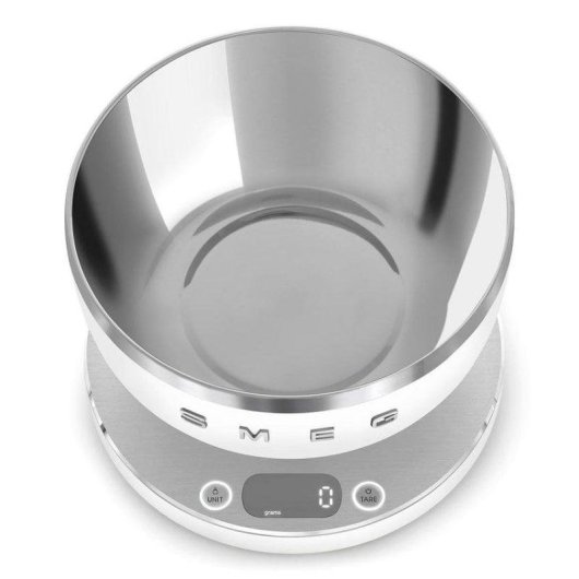 Báscula de cozinha Smeg KSC01WHMWW eletrónica 5 kg aço inox branca