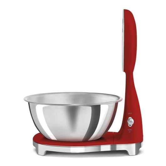 Balança de cozinha Smeg KSF01RDWW 5kg precisão 1g vermelha inoxidável