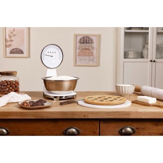 Balança de cozinha Smeg KSF01WHWW eletrónica 5kg taça removível LCD