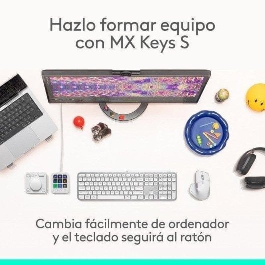 Logitech MX Master 4 ratón inalámbrico bluetooth ergonómico respuesta háptica avanzada USB-C gris claro