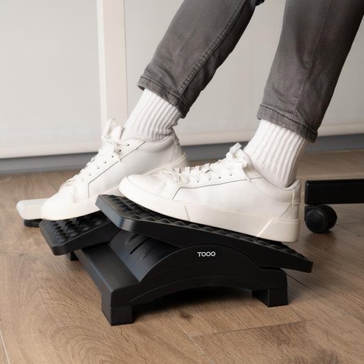 Apoio para Pés TooQ TQFR0604-B Altura e Inclinação Ajustável ABS 430x320mm Preto