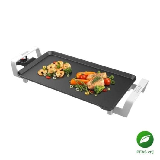 Elektrische Grillplatte Bourgini 10.2009.00.00 Keramik 2500W Schwarz Silber Freistehend