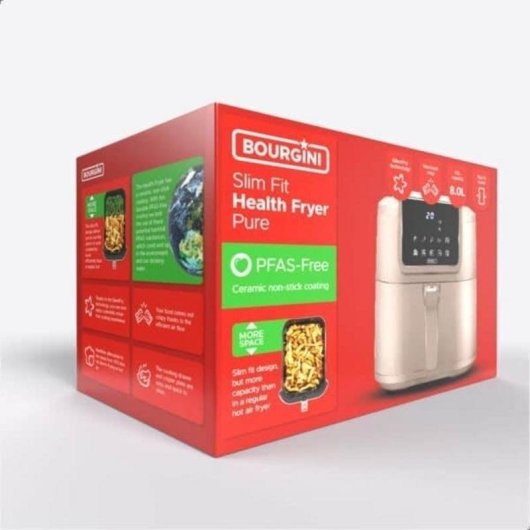 Friteuse sans Huile Bourgini 18.4177.00.00 8L Contrôle Tactile Minuterie Céramique