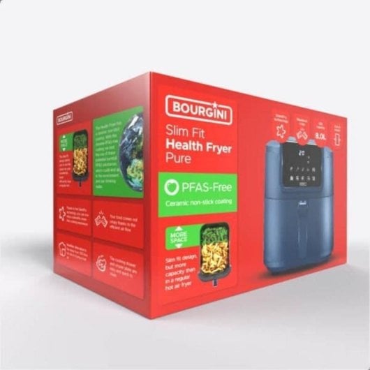 Freidora de ar Bourgini 18.4176.00.00 8 L touch timer cerâmica azul