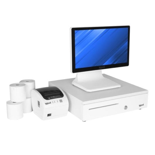 Terminal punto de venta iggual IGG320167pack 15.6" táctil SSD 128GB impresora térmica
