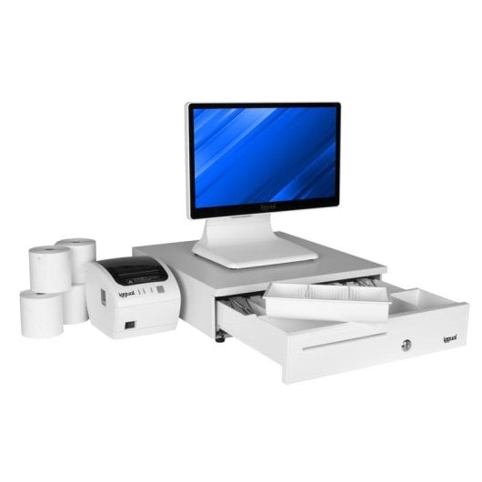 Terminal punto de venta iggual IGG320167pack 15.6" táctil SSD 128GB impresora térmica