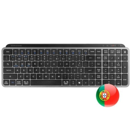 Teclado Mars Gaming MK-SILENKEYS membrana low profile Layout PT inalámbrico Copilot AI