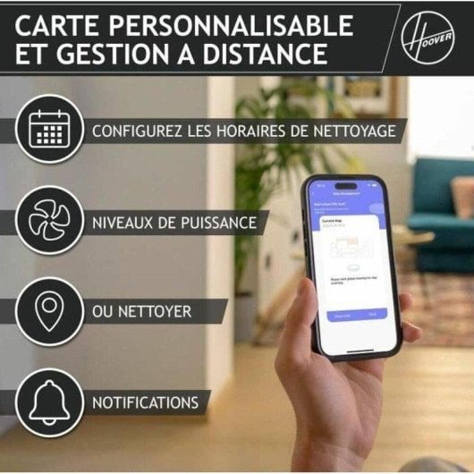 Robot Aspirador Hoover HG410D Navegación Láser 4.000 Pa Control App Autonomía 120 min