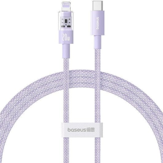 Ladekabel Baseus Gem 1m 20W USB-C auf iP Schnellladung Lila