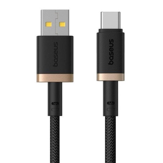 USB-C Ladekabel Baseus Dura 60W 1m Schnellladen Nylon Schwarz Gold