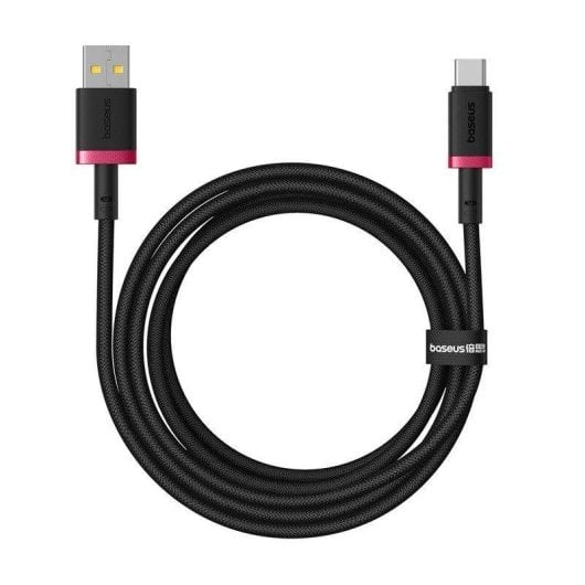 Ladekabel Baseus Dura USB-A auf USB-C 60 W 2 m Schwarz Rot
