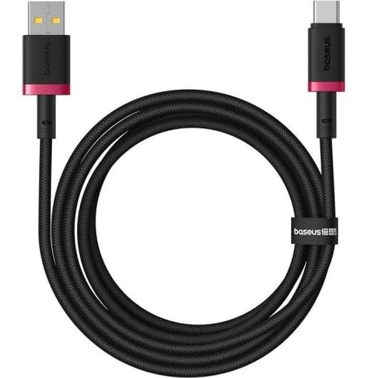 Ladekabel Baseus Dura USB-A auf USB-C 60 W 2 m Schwarz Rot
