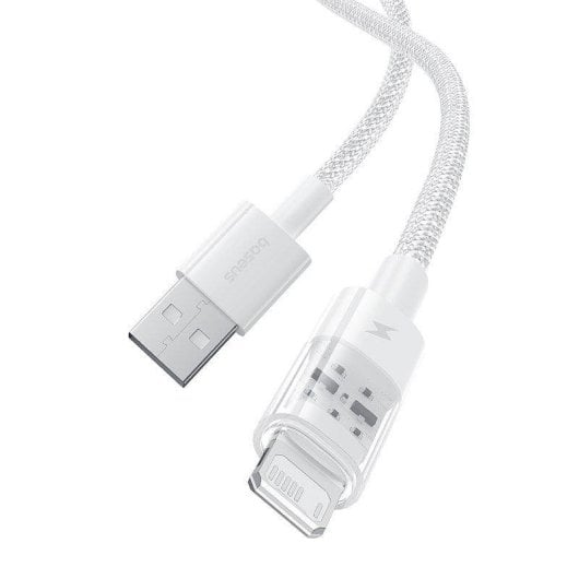 Ladekabel Baseus Gem USB A auf Lightning 2 m 2,4A Schnellladung Weiß