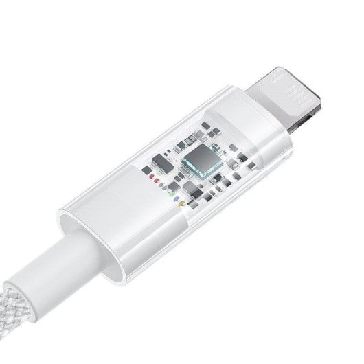 Ladekabel Baseus Gem USB A auf Lightning 2 m 2,4A Schnellladung Weiß