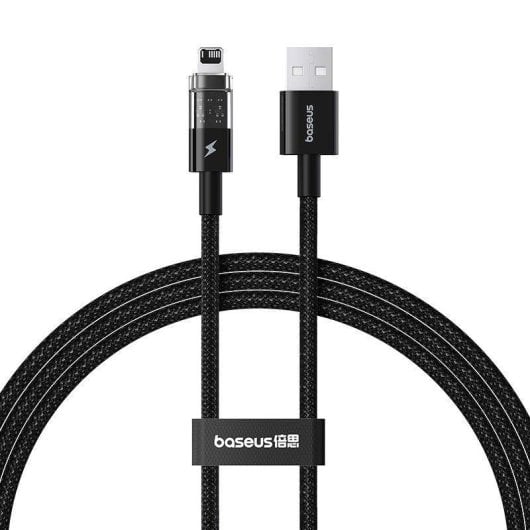 Ladekabel Baseus Gem USB A auf iP 1 m 2,4A Schnellladung Schwarz