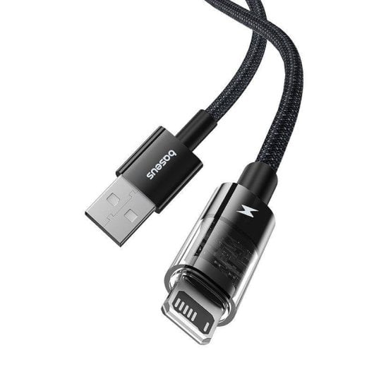 Ladekabel Baseus Gem USB A auf iP 1 m 2,4A Schnellladung Schwarz