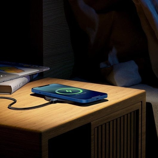 Carregador Baseus CCED000001 Wireless 15W Preto USB Interior