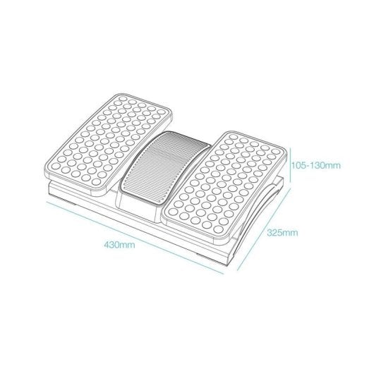 Fußstütze TooQ TQFR0605-B höhenverstellbar neigbar HIPS 430x320 mm schwarz