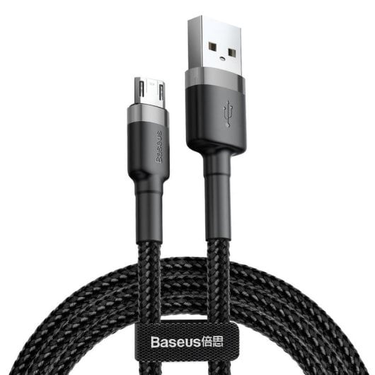 Câble USB Baseus CAMKLF-AG1 0,5 m USB A vers Micro-USB B Noir