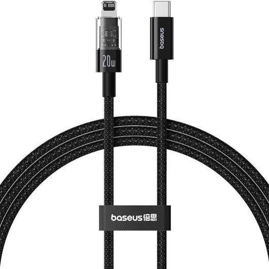 Ladekabel Baseus Gem 1m 20W USB-C auf iP Schnellladung Schwarz