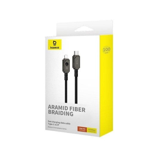 Cavo USB C Baseus Irrompibile 1 m 20W Nero Fibra Aramidica