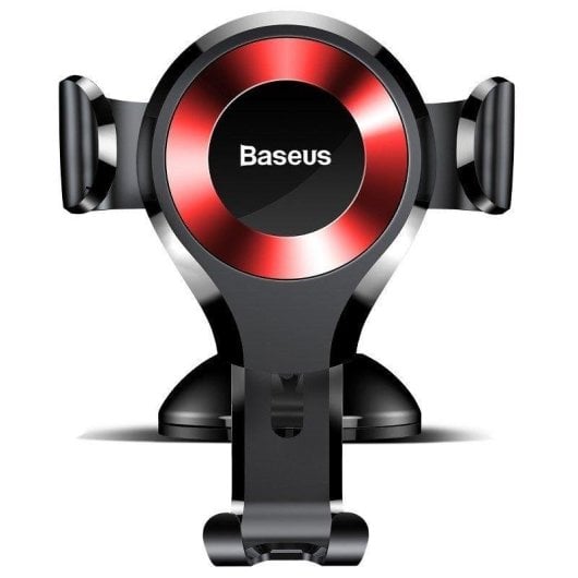 Support smartphone Baseus Osculum Rotatif 360° Ventouse Voiture Noir Rouge