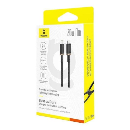 Câble de charge Baseus Dura 1 m USB-C 20 W Noir Doré charge rapide