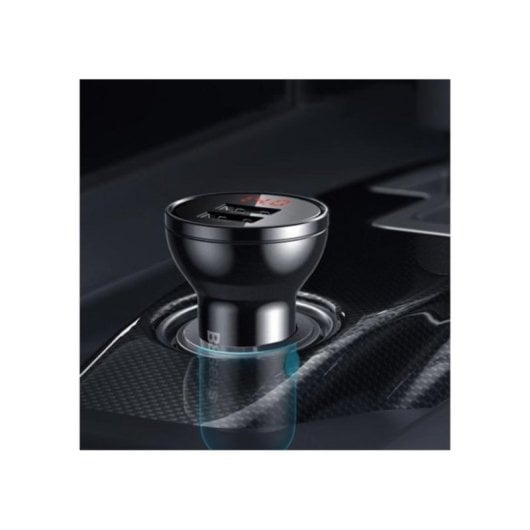 Carregador Baseus CCBX-0G Auto 4.8A 2xUSB Preto Cinzento