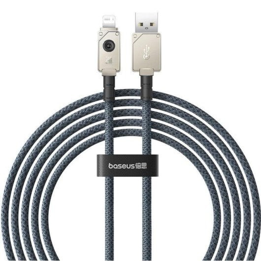 USB-A-auf-iP-Kabel Baseus 2 m Weiß Power Delivery 2.4A Ultra-Robust